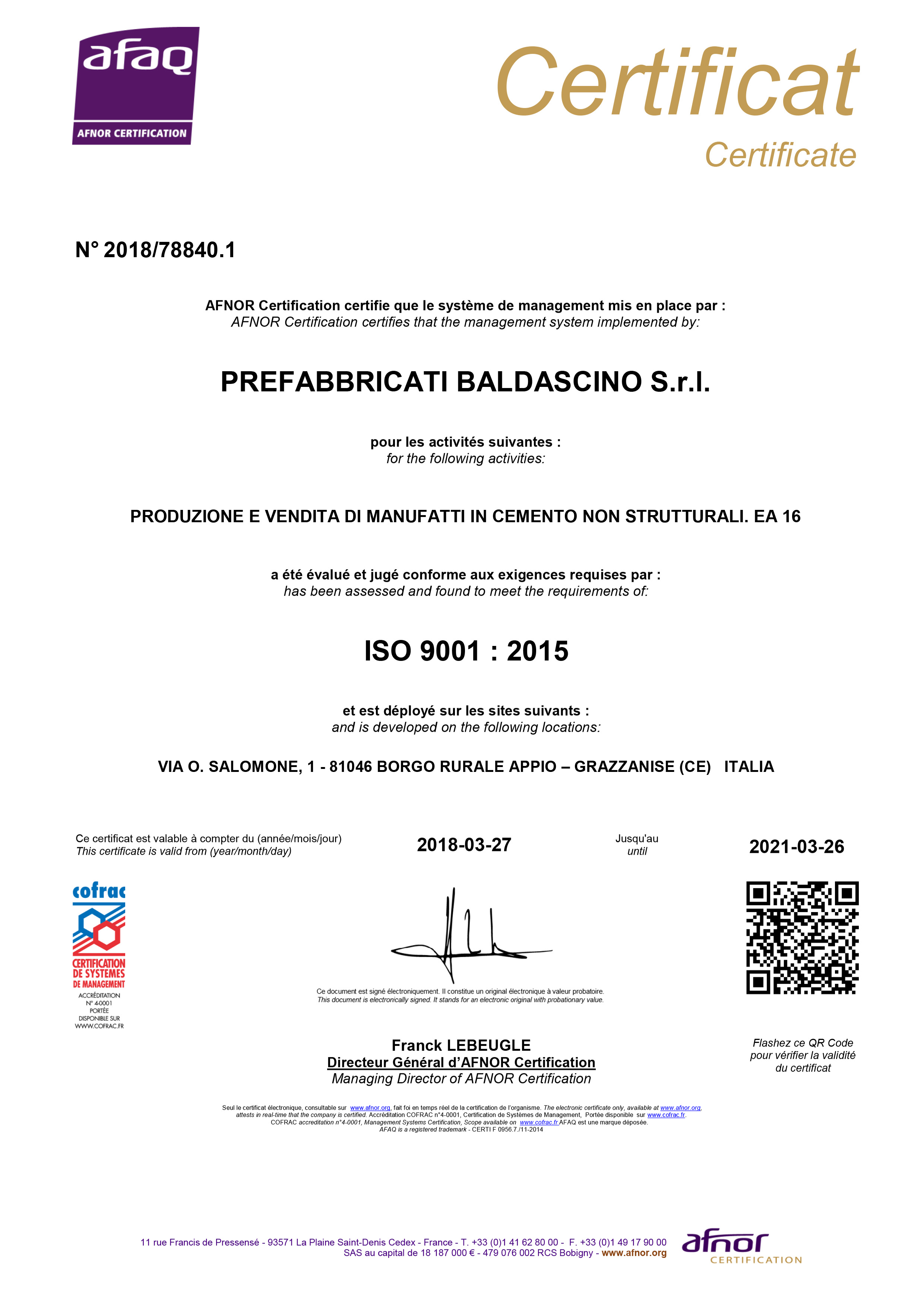 Certificazione